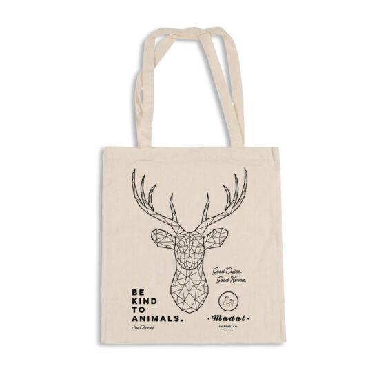 "Be kind to animals" #1 Madal Canvas Tote bag